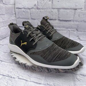 Puma Ignite NXT Lace Men's Waterproof Spikeless Golf Shoes Size 13 Gray Black